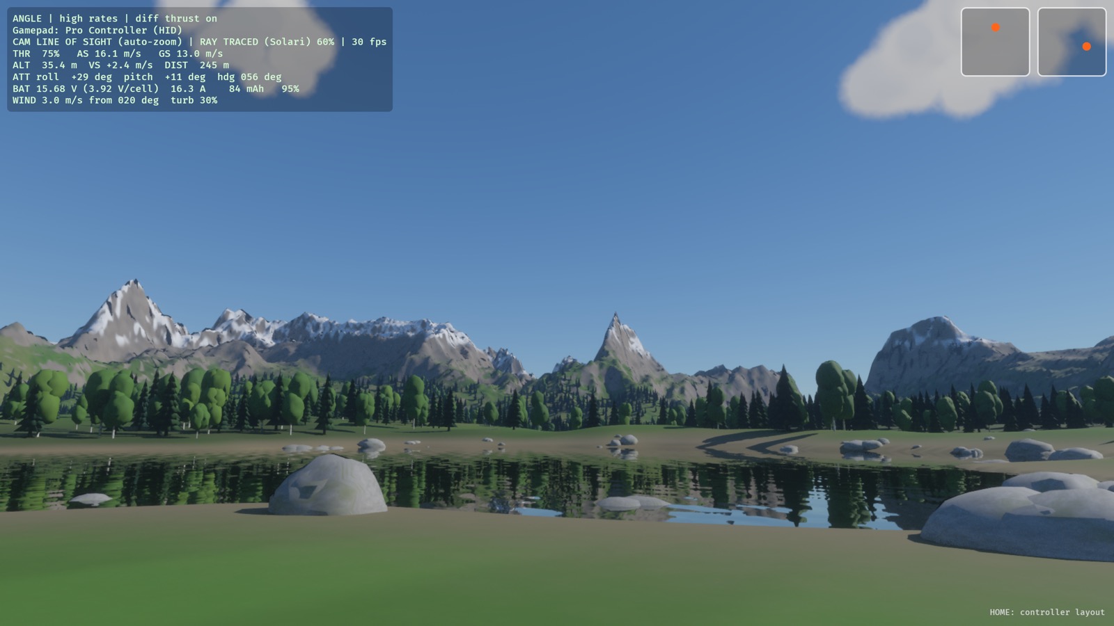 An alpine lake